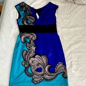 Trina Turk blue pattern dress